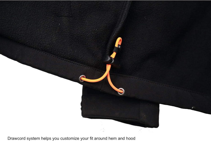 Acme Projects Mit Fleece gefütterte Softshell-Jacke für Herren mit Abnehmbarer Kapuze, wasserdicht,