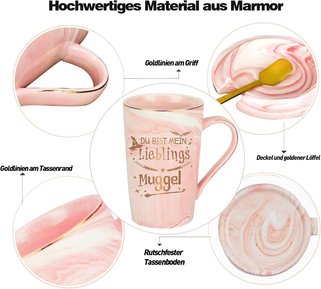Lustige Harry Geschenke Tasse mit Spruch Du bist mein Lieblings Muggel, Geschenk für Freunde Freundi