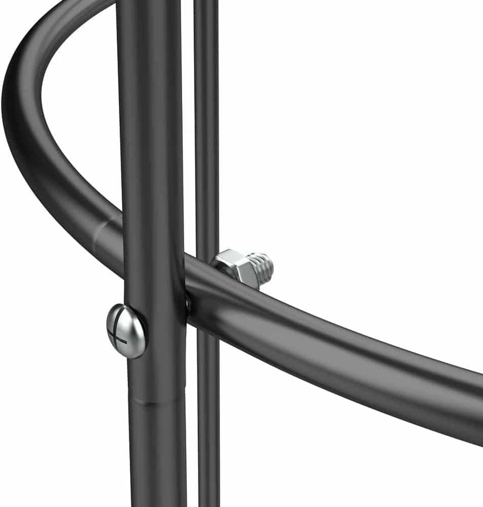 GARDEBRUK® Rosenbogen 240x140x37cm aus Metall Stabil Rostbeständig Pulverbeschichtet Schwarz Rankgit