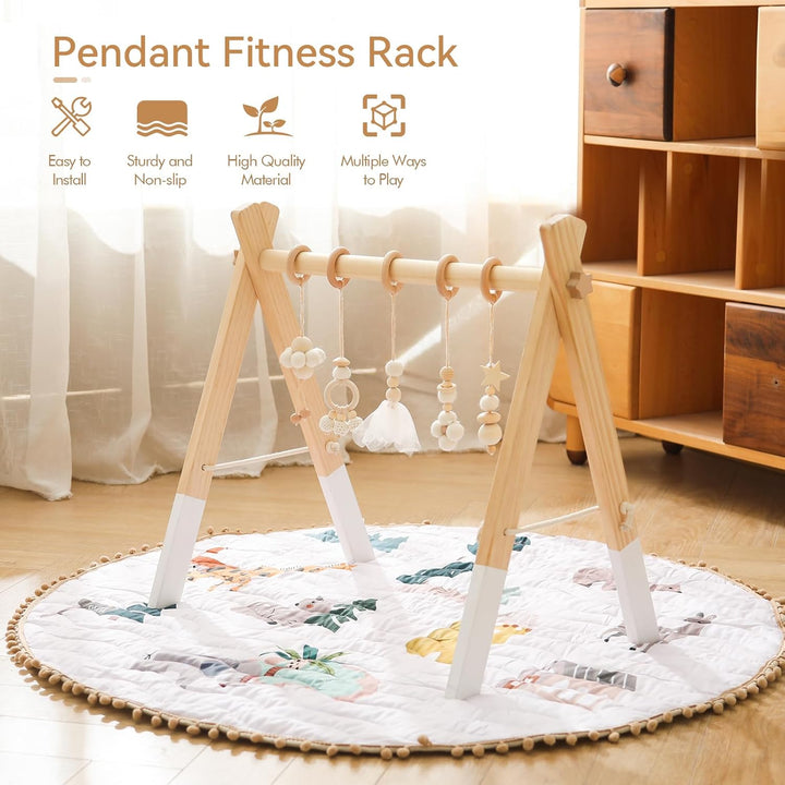 Promise Babe Spielbogen Baby Holz für Babies Baby Gym Holz Spielbogen Wickeltisch Neugeborenen Spiel
