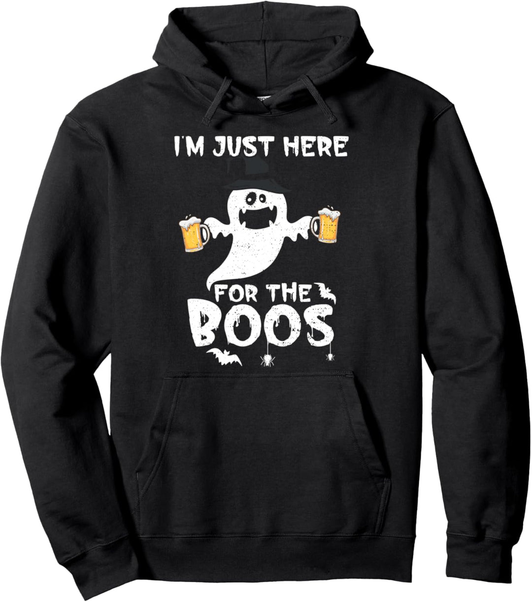Funny Bier: I'm Just Here For The Boos - Gespenst Pullover Hoodie