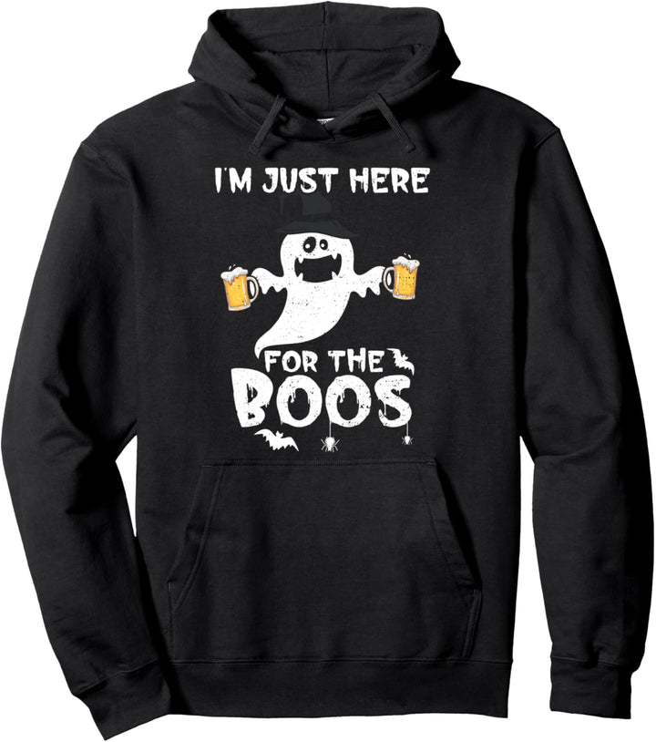 Funny Bier: I'm Just Here For The Boos - Gespenst Pullover Hoodie