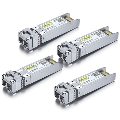 [4 Stück] 10Gb SFP+ SR Multimode Modul, 10GBase-SR LC Transceiver Kompatibel für Cisco SFP-10G-SR, M