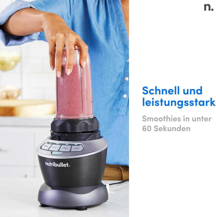nutribullet Full Size Blender, Elektrischer Mixer, Multifunktionaler Stabmixer, Professioneller Mixe