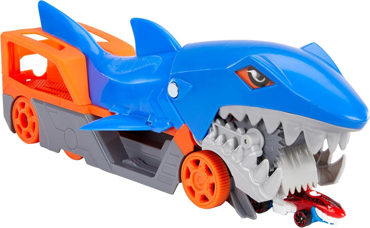 Hot Wheels GVG36 - Hungriger Hai-Transporter-Spielset mit 1 Fahrzeug im Massstab 1:64, Spielzeug Aut
