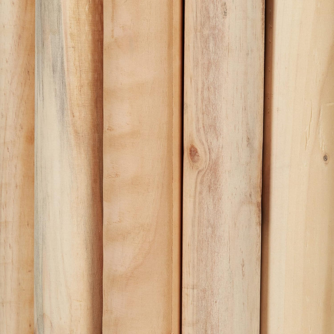 Relaxdays Blumenhocker, Holz, rund, gedrechselt, für Blumentöpfe & Pflanzkübel, Blumenständer HxD: 2