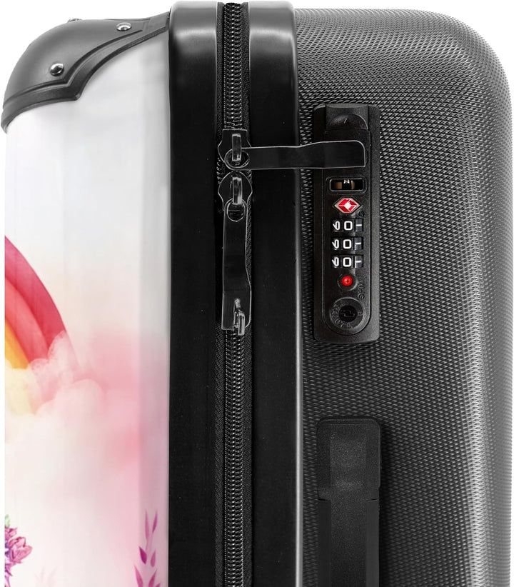 NoBoringSuitcases.com® Koffer Kinder Gross 67x43x25 cm Reisekoffer Kinderkoffer 4 Rollen Leicht Trol