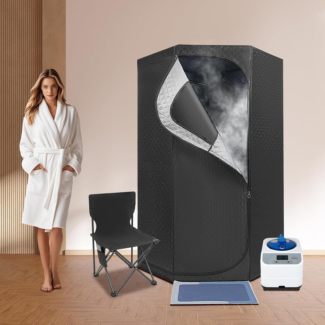 9 Heizstufen, Timer 5–60 min Dampfsauna Komplettset Sauna Für Zuhause Zelt Portable Mit Ofen Saunaze