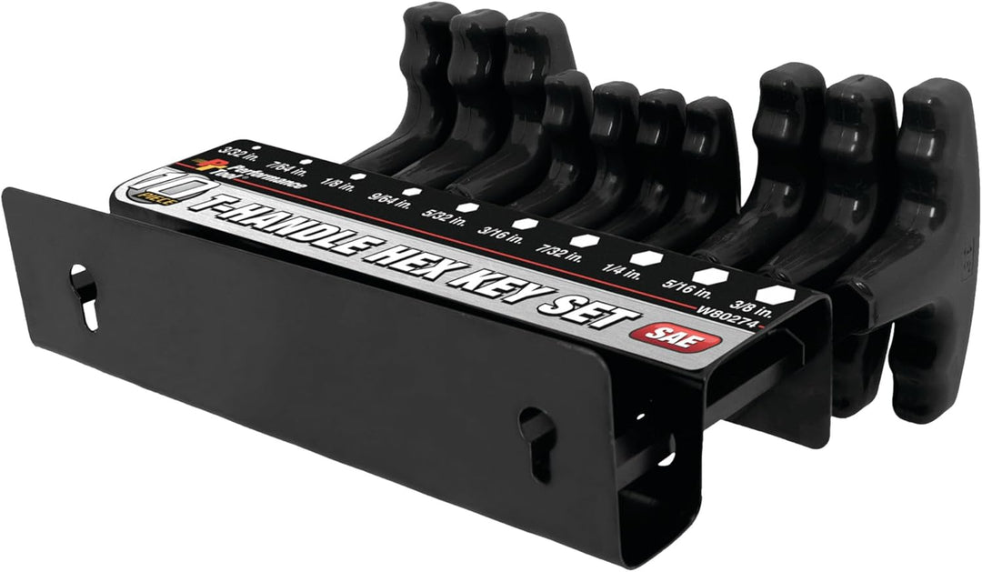PERFORMANCE TOOL SAE T-Griff Innensechskantschlüsselsatz 10-teilig W80274 10pc SAE T-Handle Hex Key