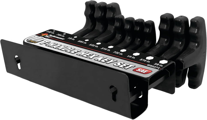 PERFORMANCE TOOL SAE T-Griff Innensechskantschlüsselsatz 10-teilig W80274 10pc SAE T-Handle Hex Key