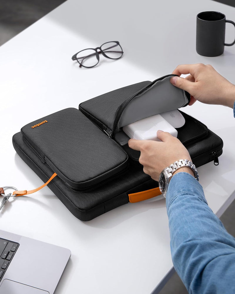 tomtoc 360° Tasche Hülle für 13-Zoll MacBook Air 2024-2018 M3/A3113 M2/A2681 M1/A2337, 13 Zoll MacBo