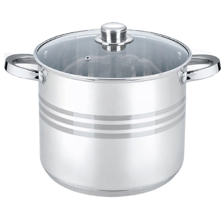 4BIG.fun Kochtopf 8,5 L Edelstahl 24 cm mit Deckel Suppentopf Gulaschkessel Universaltopf Gemüsetopf