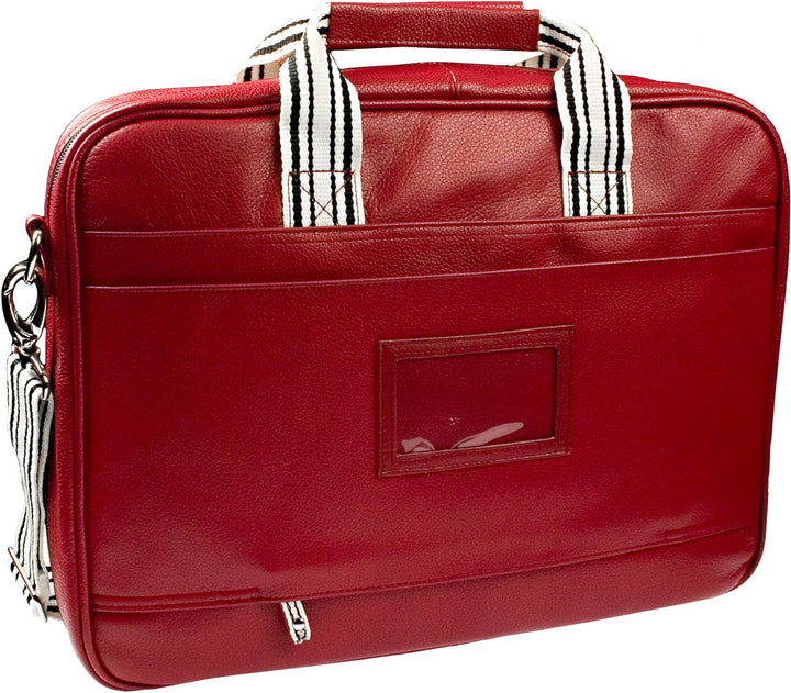 Krusell Breeze Leder Notebooktasche bis 39,6 cm (15,6 Zoll), rot, Rot