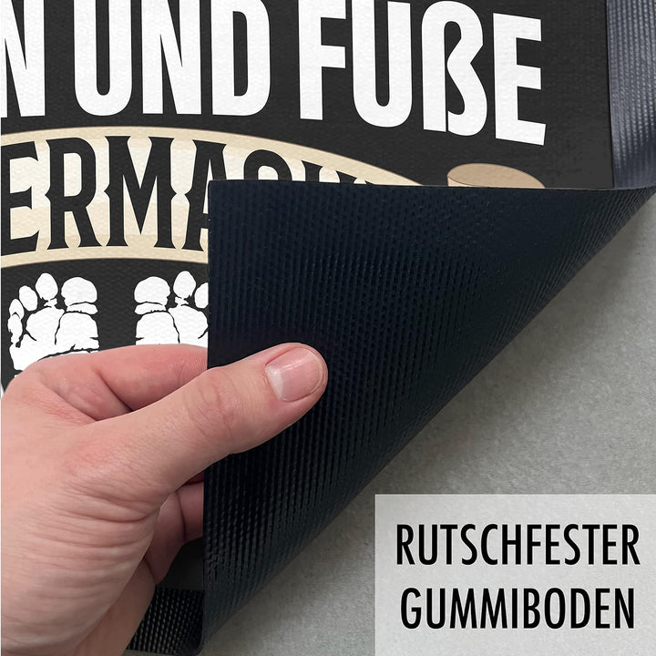 Trendation - Lustige Fussmatte Pfoten und Füsse Saubermacher Geschenk Hunde Besitzer Schmutzfangmatt