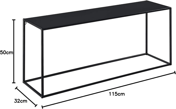 [en.casa] Couchtisch Alboraya Beistelltisch 50x115x32 cm Wohnzimmertisch Industrie-Design Metall Sch
