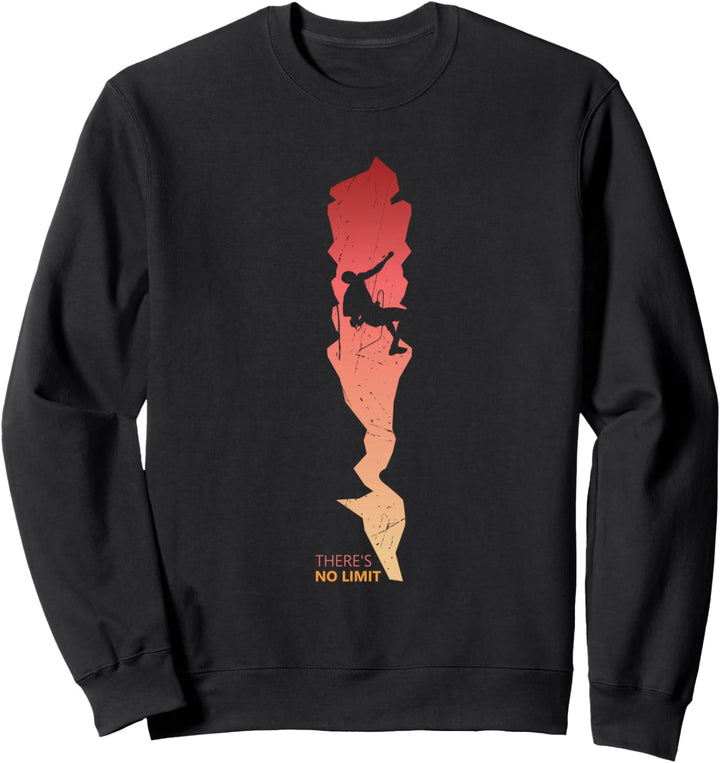 No Limit Klettern Design für Kletterer und Kletterinnen Sweatshirt