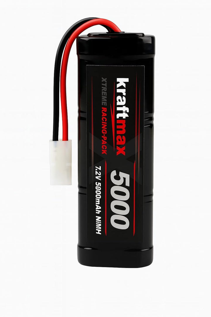 Kraftmax Akku Racing-Pack mit Tamiya-Stecker - 7,2V / 5000mAh / NiMH Akku/Hochleistungs RC Akkupack