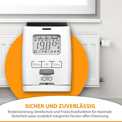 4 Stück Premium Elektronischer Heizungsthermostat HT 2000 - Thermostat Heizung programmierbar - Heiz