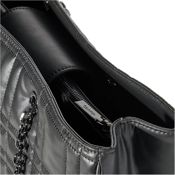 Calvin Klein Re-Lock Quilt-Tragetasche mit Lpt Cmpt, Schwarz, Einheitsgrösse, Ck Schwarz, Einheitsgr