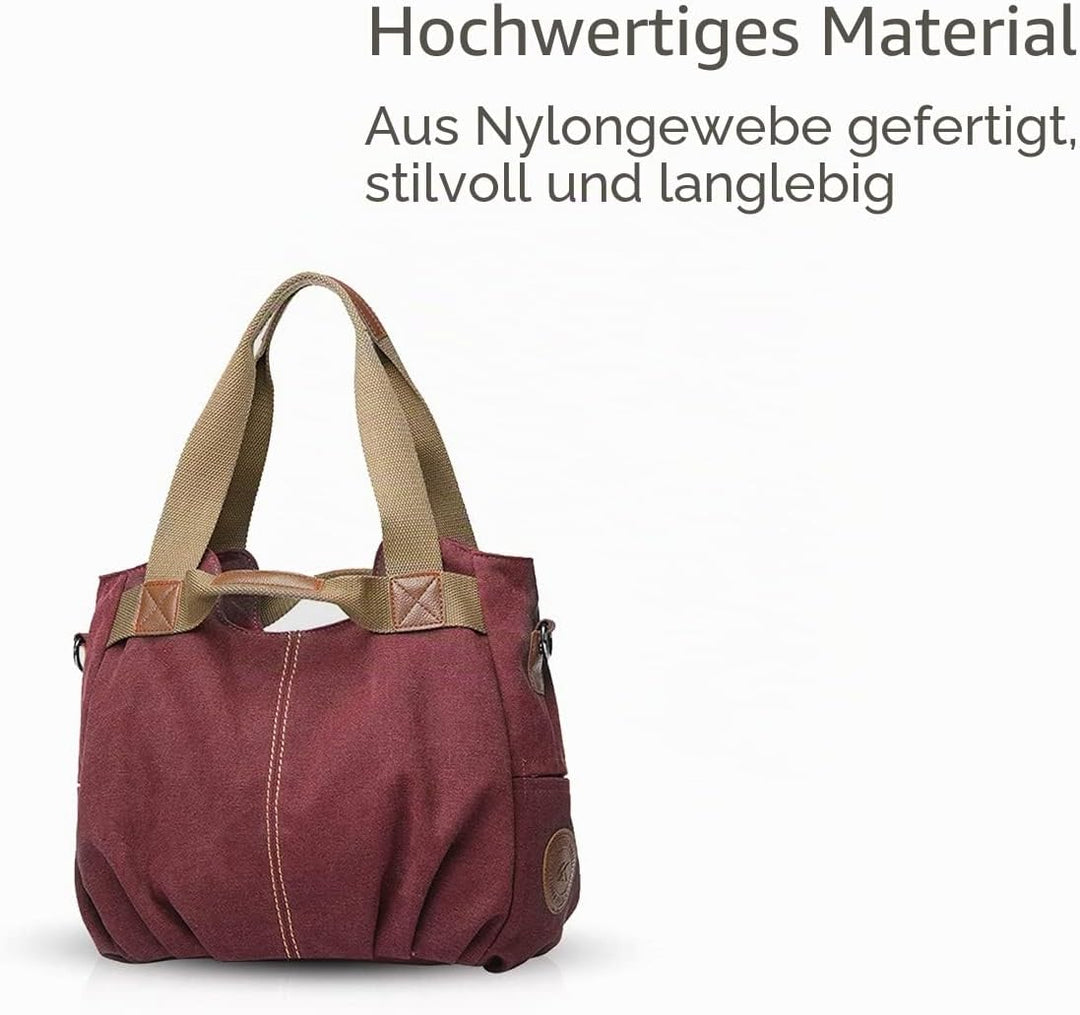NICOLE &amp; DORIS Canvas Tasche Damen Tragetaschen für Damen Schultertaschen Umhängetasche Leinwand Han