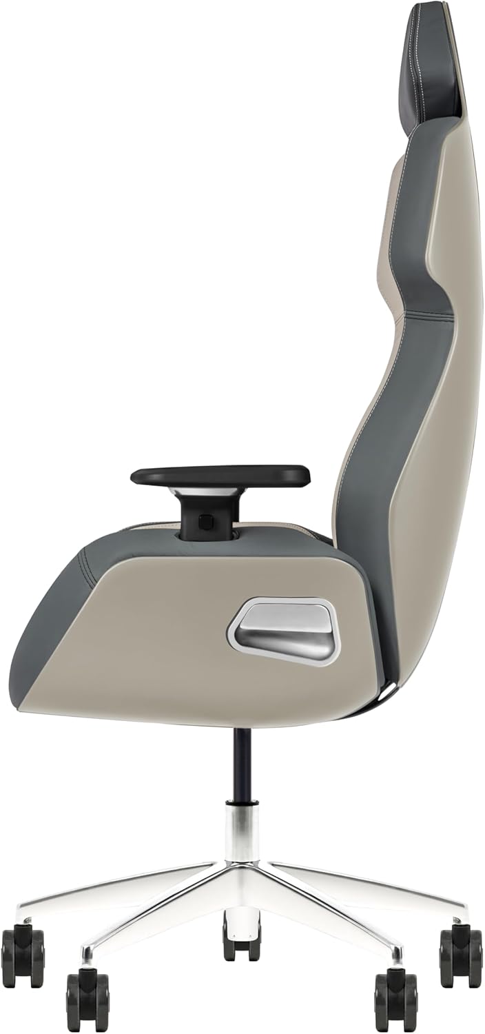 Thermaltake Argent E700 | Premium Gaming Chair | Glacier White & Slate Gray Crayon | Echtleder, Glac
