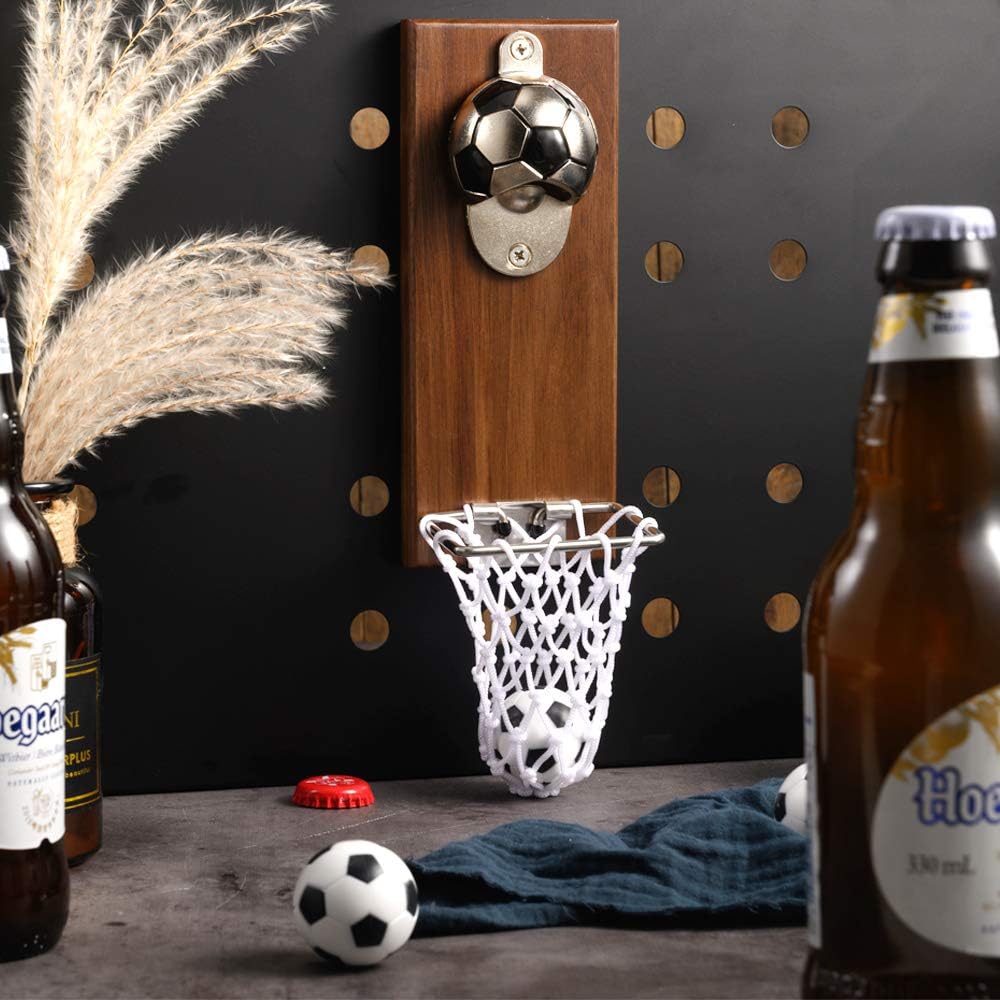Magnetischer Kühlschrank Flaschenöffner Fussball Bier öffner Wandmontage Flaschenöffner mit Kappenfä