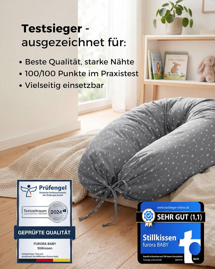 Stillkissen Seitenschläferkissen, XXL Schwangerschaftskissen | 190cm gross, ergonomisch weich: entsp