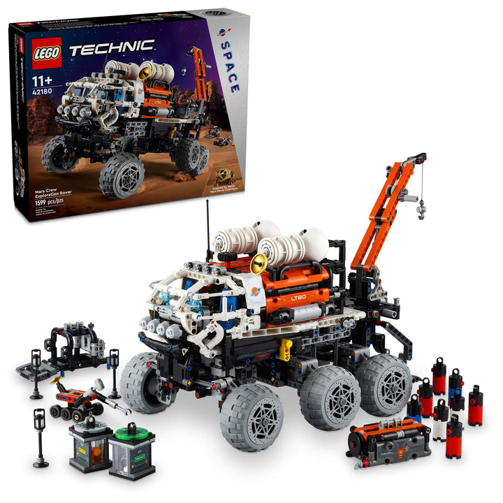 LEGO Technic 42180 Mars Crew Exploration Rover Bauset, Weltraumgeschenk für Jungen und Mädchen, Wiss