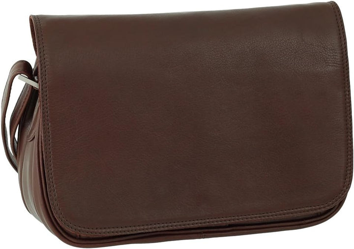 Ledershop24 Leder Damen Umhängetasche Schultertasche Festivaltasche Handtasche Tasche 28 cm vers. Fa