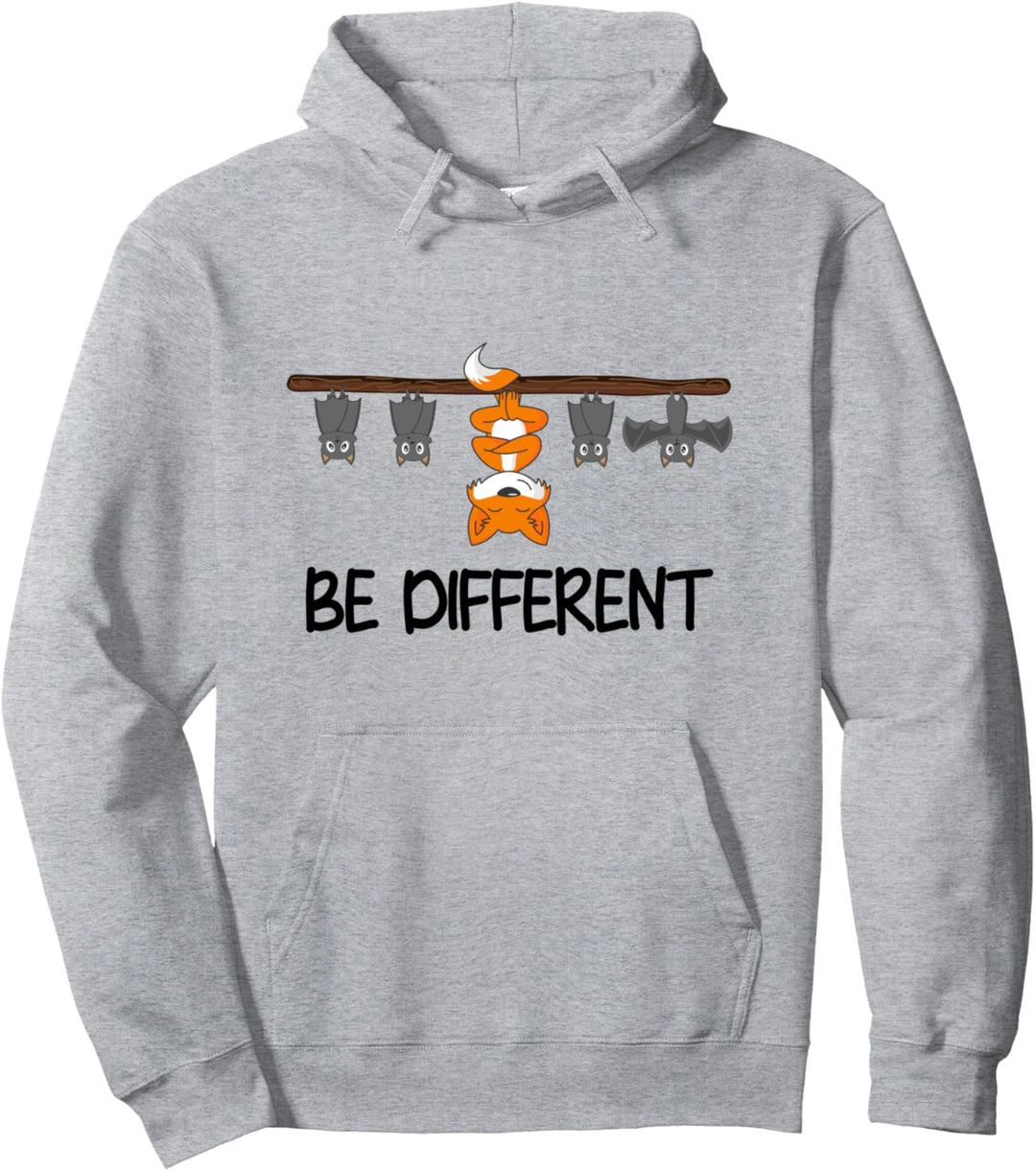 Fledermäuse & Fuchs sind be different individuell Sei anders Pullover Hoodie