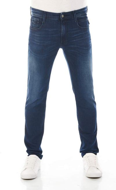 Replay Men's Anbass Slim Fit Jeans with Power Stretch 31W / 32L Medium Blue 009, 31W / 32L Medium Bl