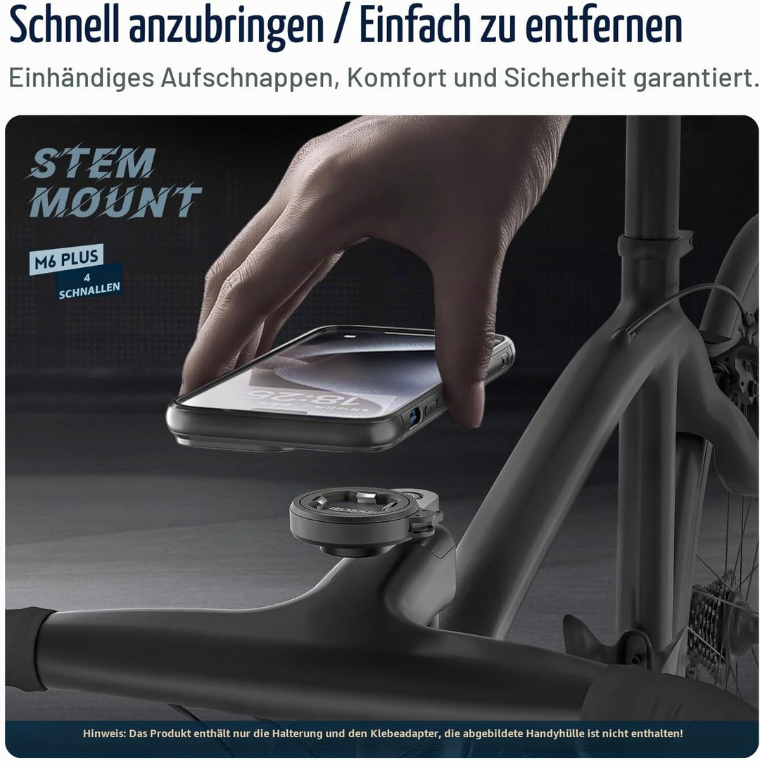 sincetop Bike Phone Mount für Mountain Bicycle, Universal Aluminium Rennrad Vorbaukappe Handyhalter,