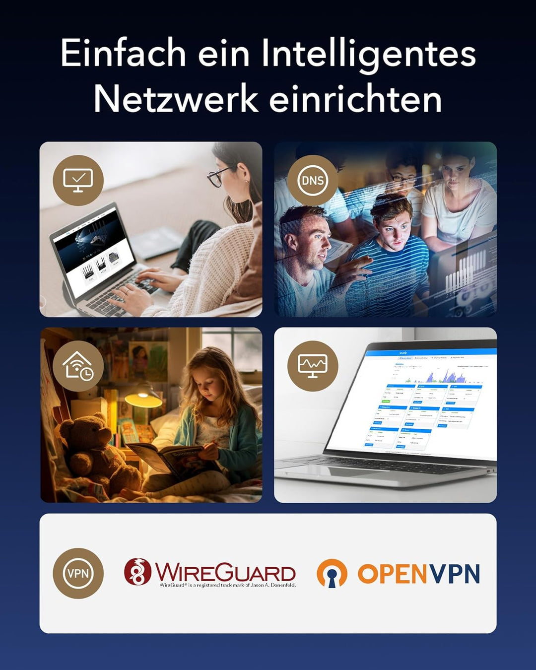 Cudy AX3000 WiFi 6 Mesh-System–deckt Bis zu 2500 m², Ersetzt Wireless-Router und Extender, 2,5 G WAN