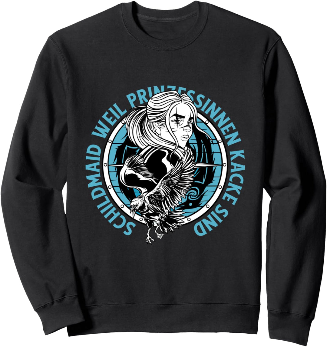 Wikinger Mädchen Frau Frauen Wikingerin Schildmaid Kriegerin Sweatshirt