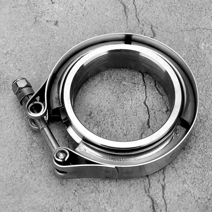 2,5-Zoll-V-Band-Klemmflansch-Kit, 2-tlg. Turbo-Abgasrohr aus Edelstahl