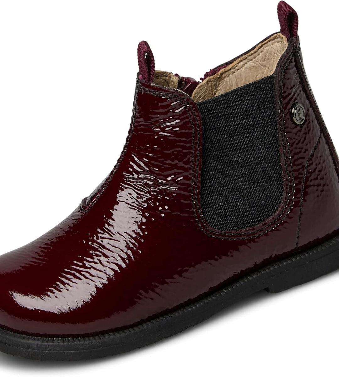 Falcotto Beatle Boots aus Lackleder 20 EU Bordeaux, 20 EU Bordeaux