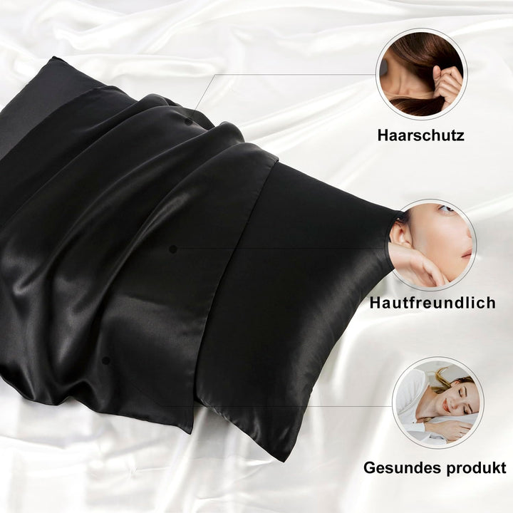 ZIMASILK Kissenbezug aus 100% Seide für Haare und Haut. Doppelseitige 19 Momme Reine Maulbeerseide K