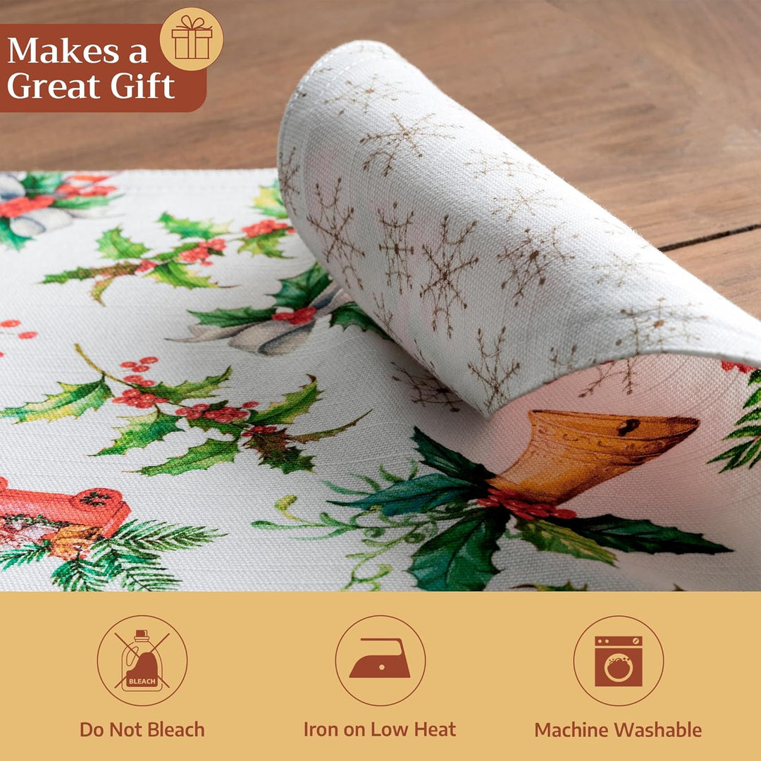 Maison d' Hermine Tischsets, 100% Baumwolle Set mit 4, dekoratives Oster-Tischset, waschbar, Abendes