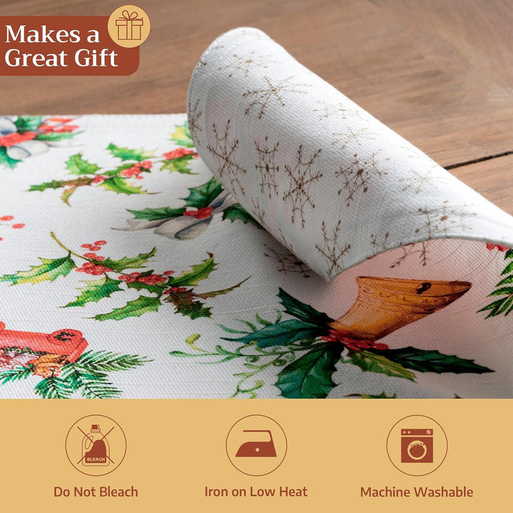 Maison d' Hermine Tischsets, 100% Baumwolle Set mit 4, dekoratives Oster-Tischset, waschbar, Abendes