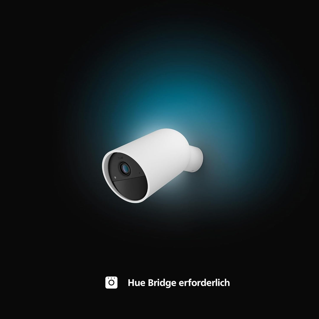 Philips Hue Secure batteriebetriebene Smart 1080p Home Sicherheitskamera, für drinnen oder draussen,
