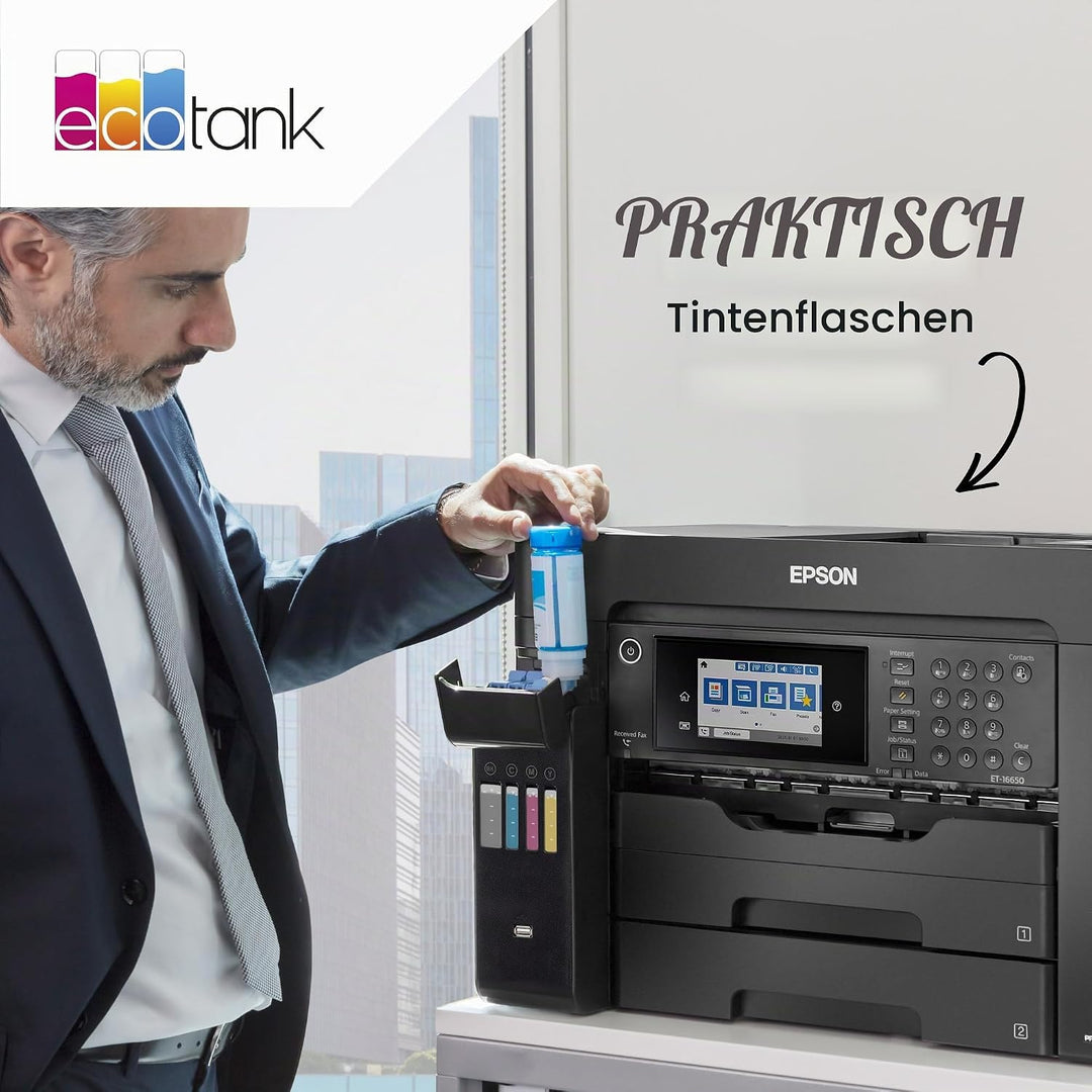 Epson EcoTank 113 Original Tintenflasche, Schwarz, Pigmenttinte (Packung mit 2) Schwarz 127 ml (Pack
