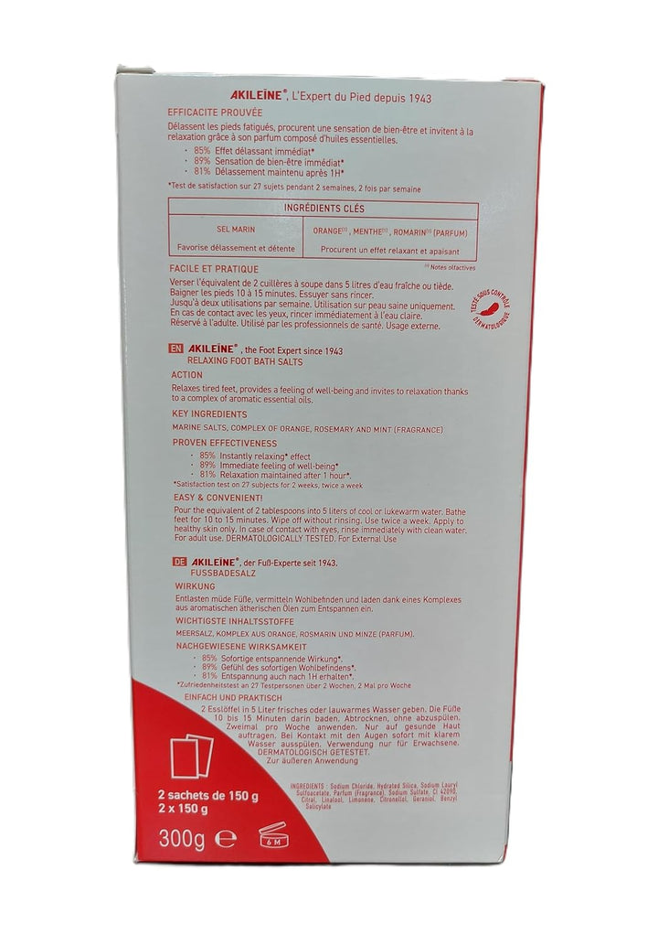 AKILEÏNE - Entspannendes Badesalz – 2 Beutel mit 150 g.