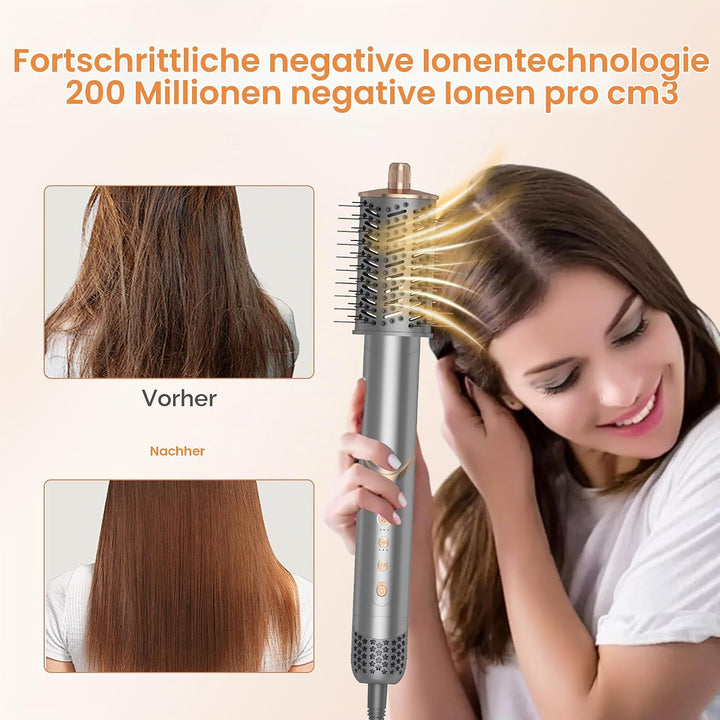 UKLISS 8 in 1 Pro Airstyler &amp; Ionen Haartrockner High Speed 110,000RPM Föhn Set mit Luft-Lockenstab