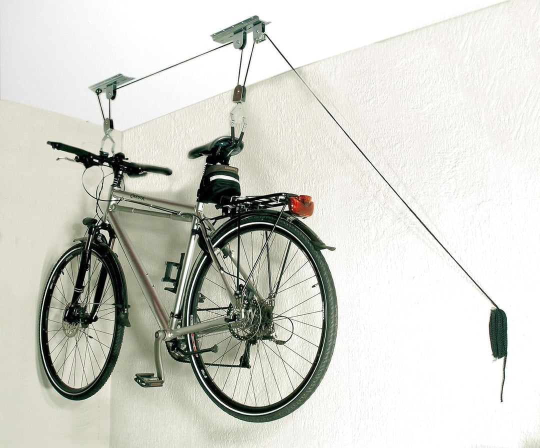 Alberts 802318 Fahrrad-Lift | für die Befestigung unter der Decke | galvanisch blau verzinkt