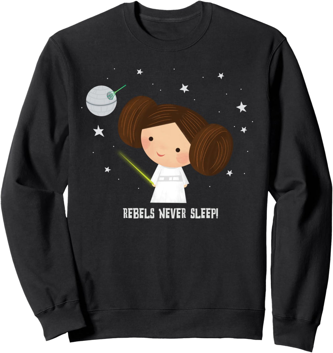 Star Wars Kawaii Princess Leia Rebels Never Sleep Sweatshirt