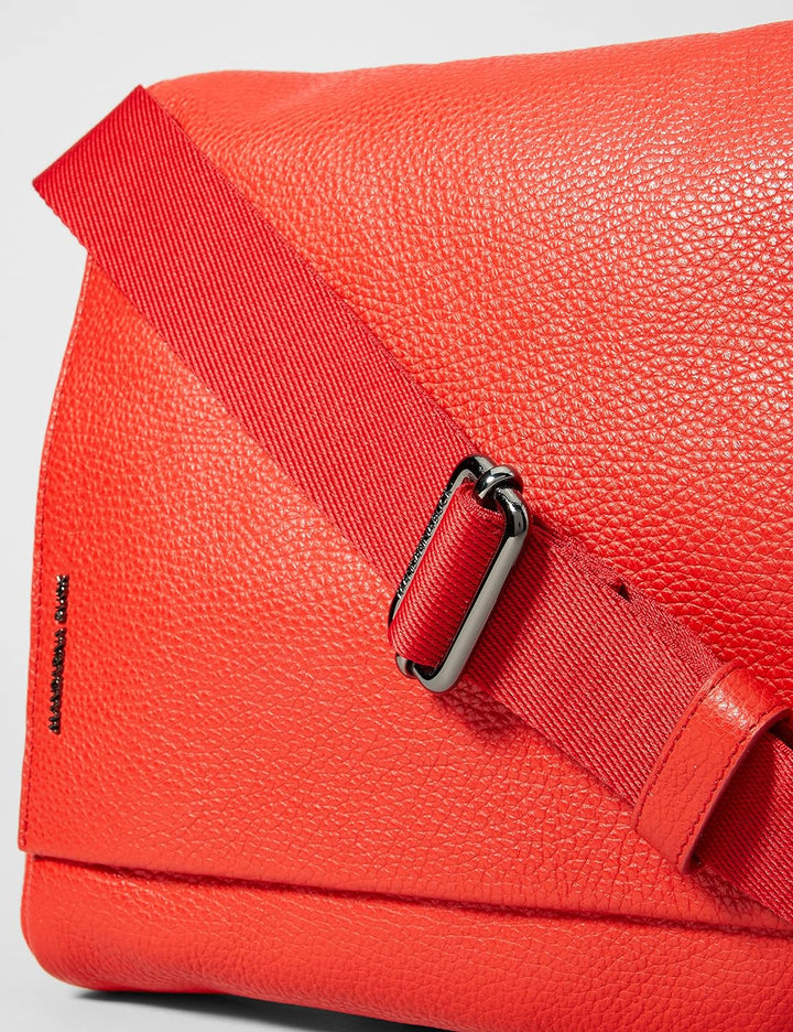 Mandarina Duck Damen Mellow Leather Tracolla Umhängetasche, Rot (Lacquer)