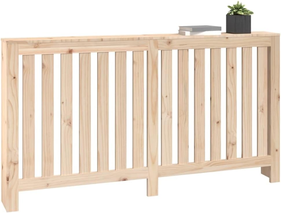 vidaXL Heizkörperverkleidung 153x19x84 cm Massivholz Kiefer Natur 60.2" W x 7.5" D x 33.1" H, Natur