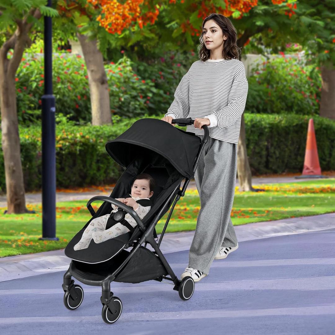 COSTWAY Kinderwagen klappbar, Reisebuggy mit Liegefunktion, Kinderbuggy tragbar mit verstellbarer Rü