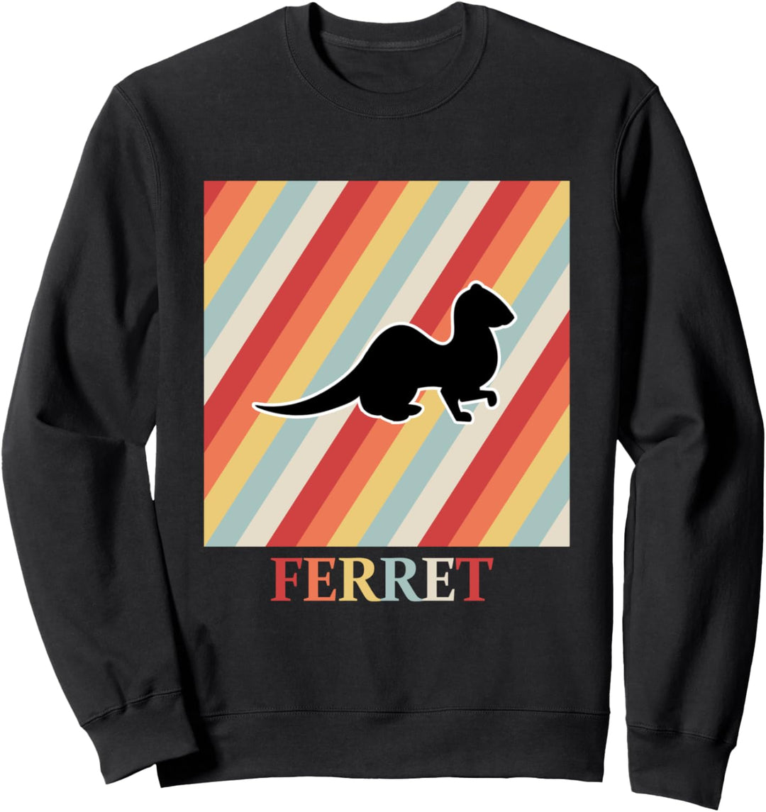 Frettchen Retro Vintage der 70er und 80er Jahre Sweatshirt