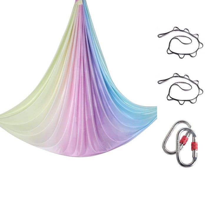 aerial yogatuch 5m with Extension Straps, and Carabiners Nur für Erwachsene(5M), C